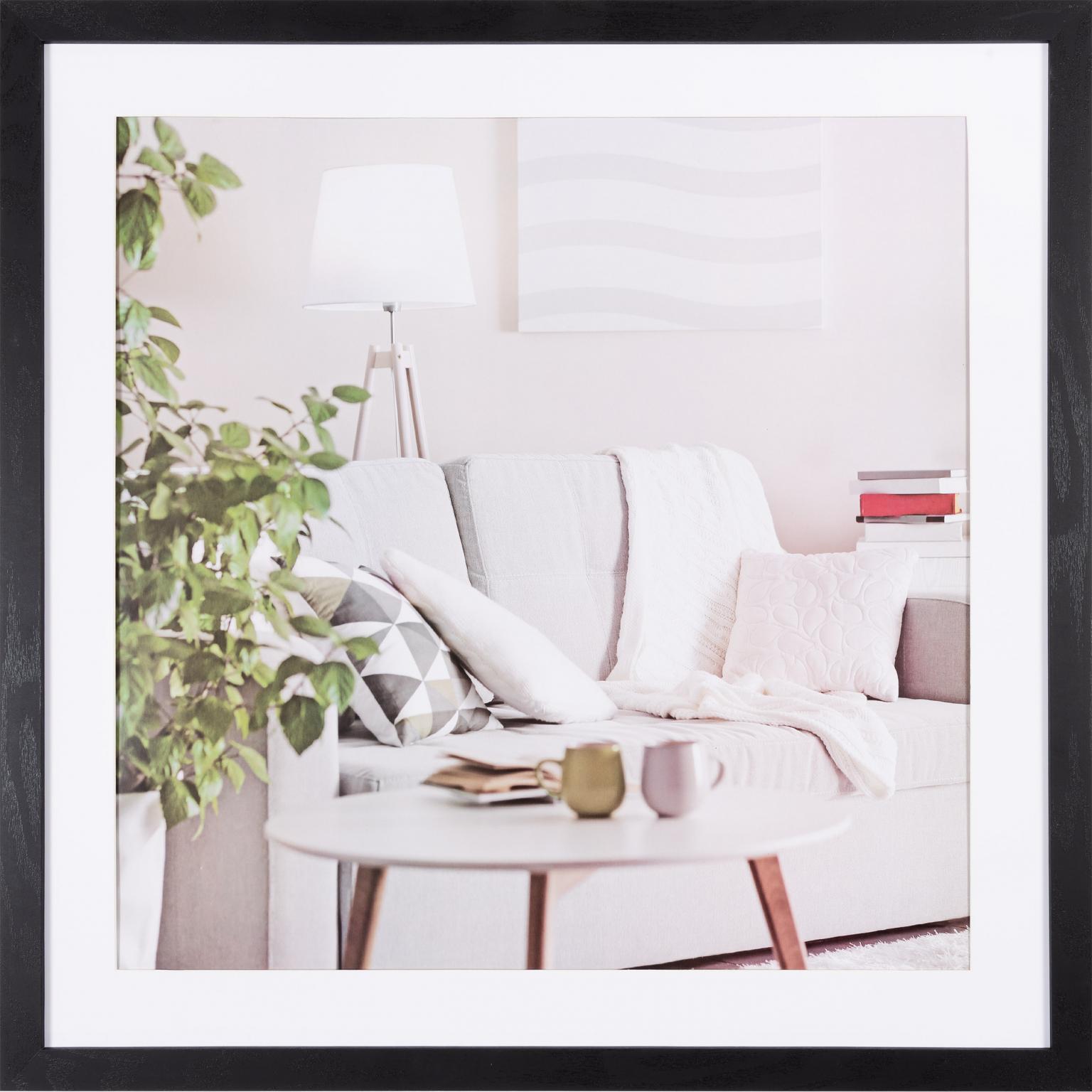 Bilderrahmen Modern - 70x70cm - Schwarz