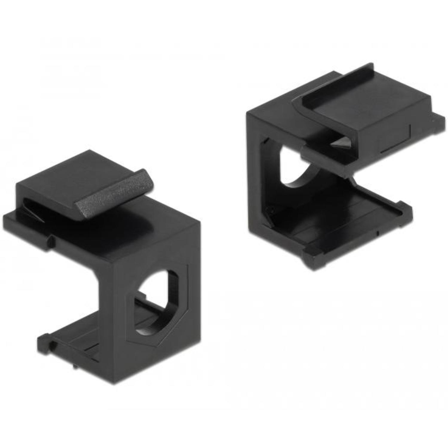 Delock Keystone Abdeckung schwarz mit 8,0 mm Durchführung 4 Stück - Delock