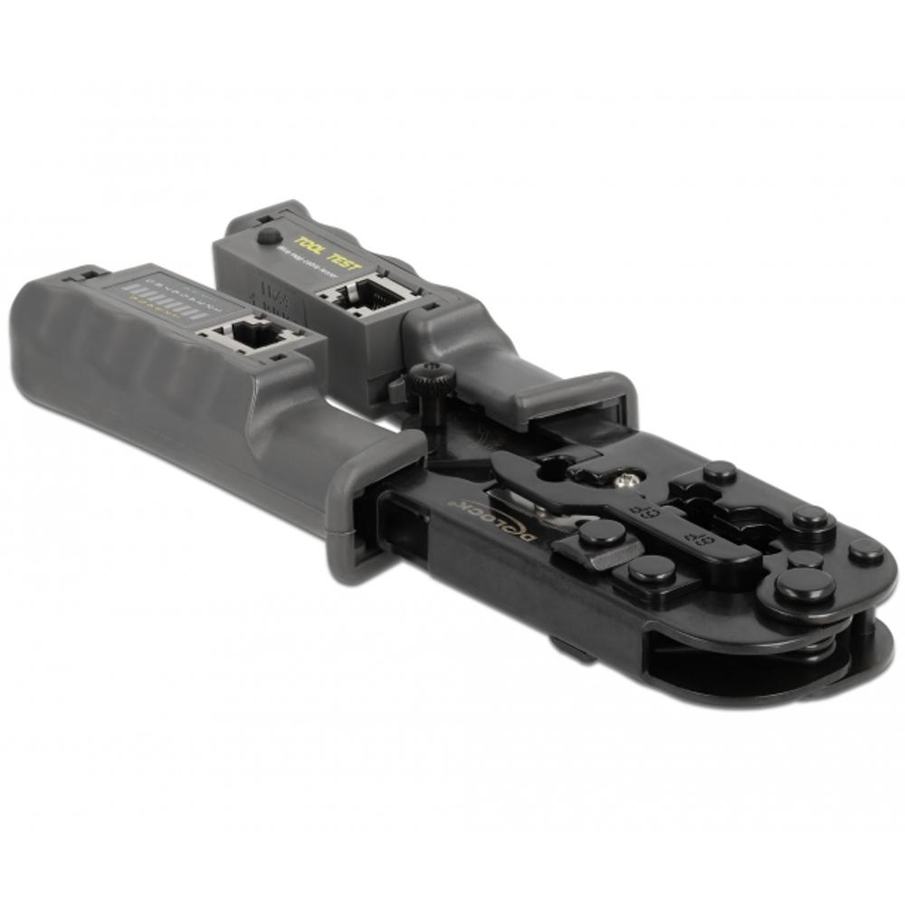 RJ45 Crimpzange mit Kabeltester