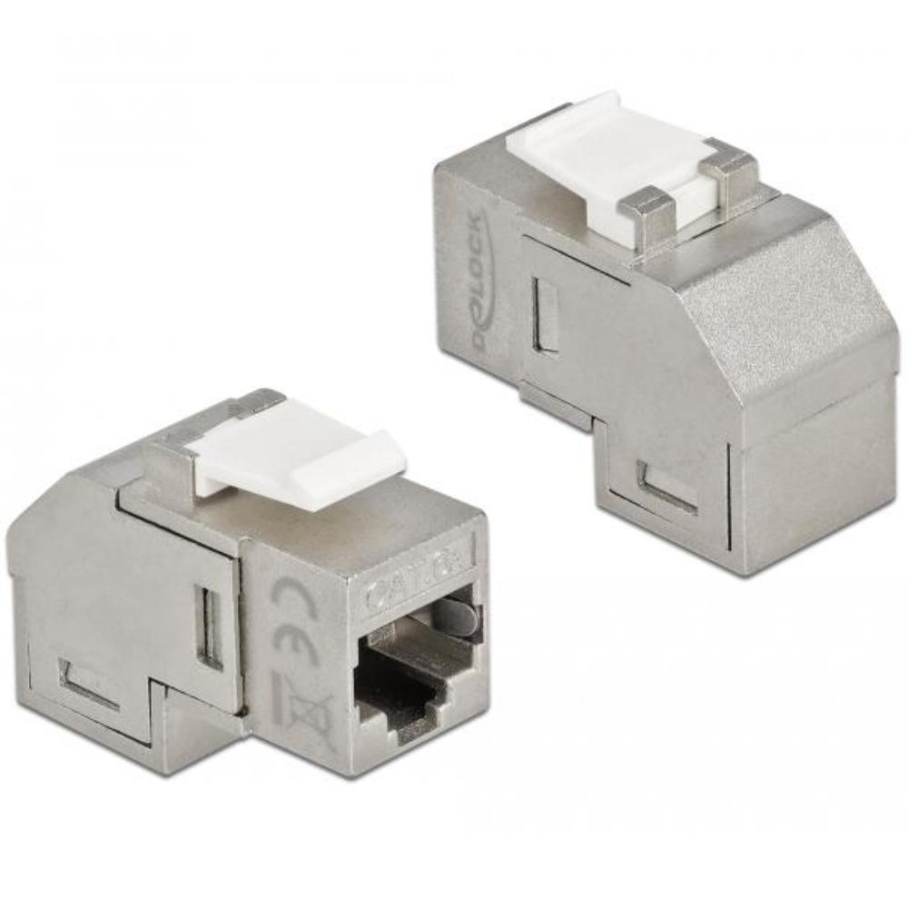 Delock Keystone Modul RJ45 Buchse zu RJ45 Buchse Cat.6A 90 gewinkelt - Delock