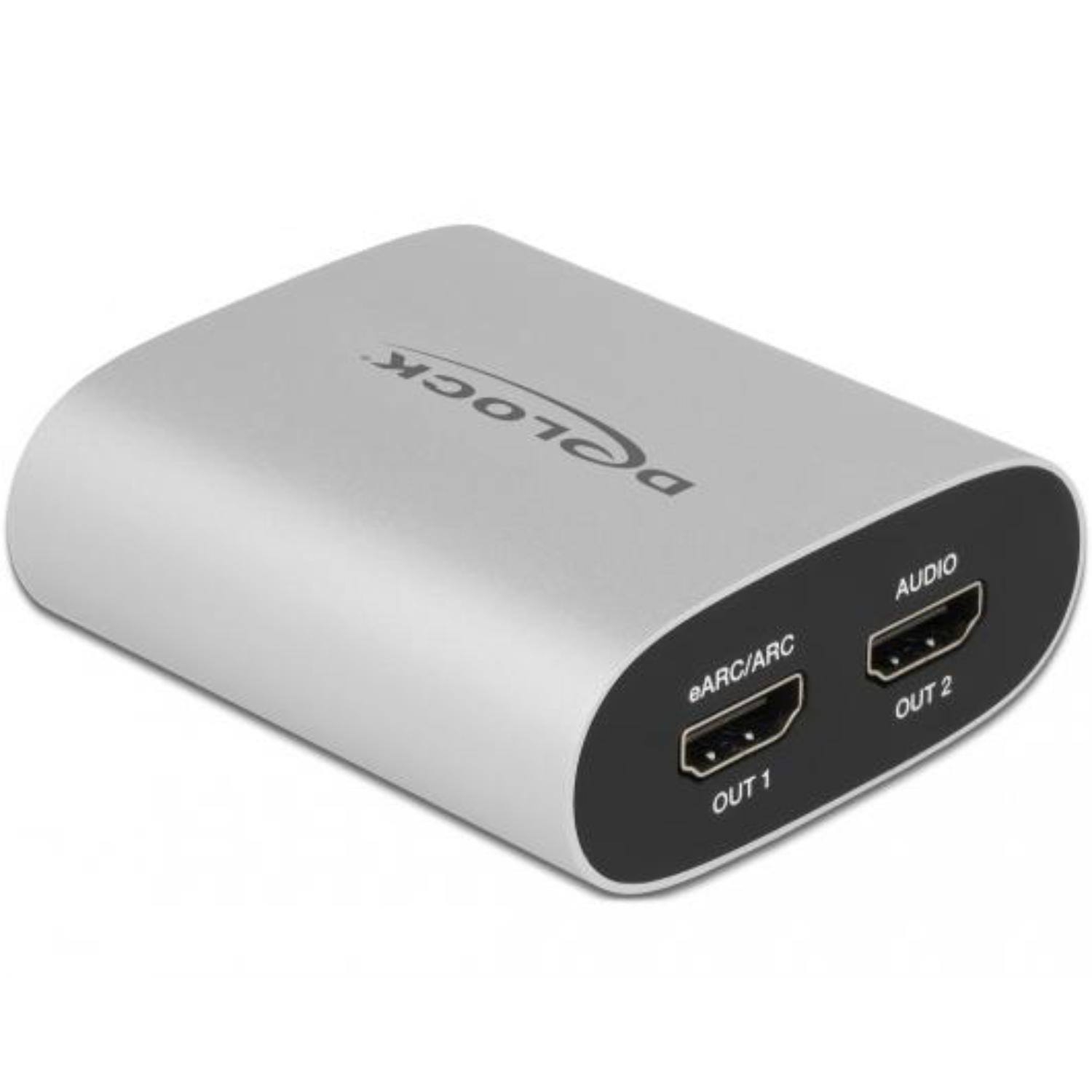 Delock HDMI HD Audio Extractor 4K 60 Hz zu HDMI mit eARC - Delock