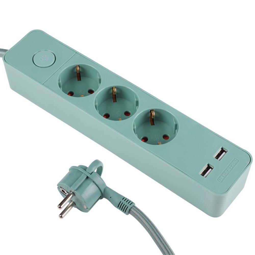 Steckdosenleiste 3-fach - USB - Q-LINK