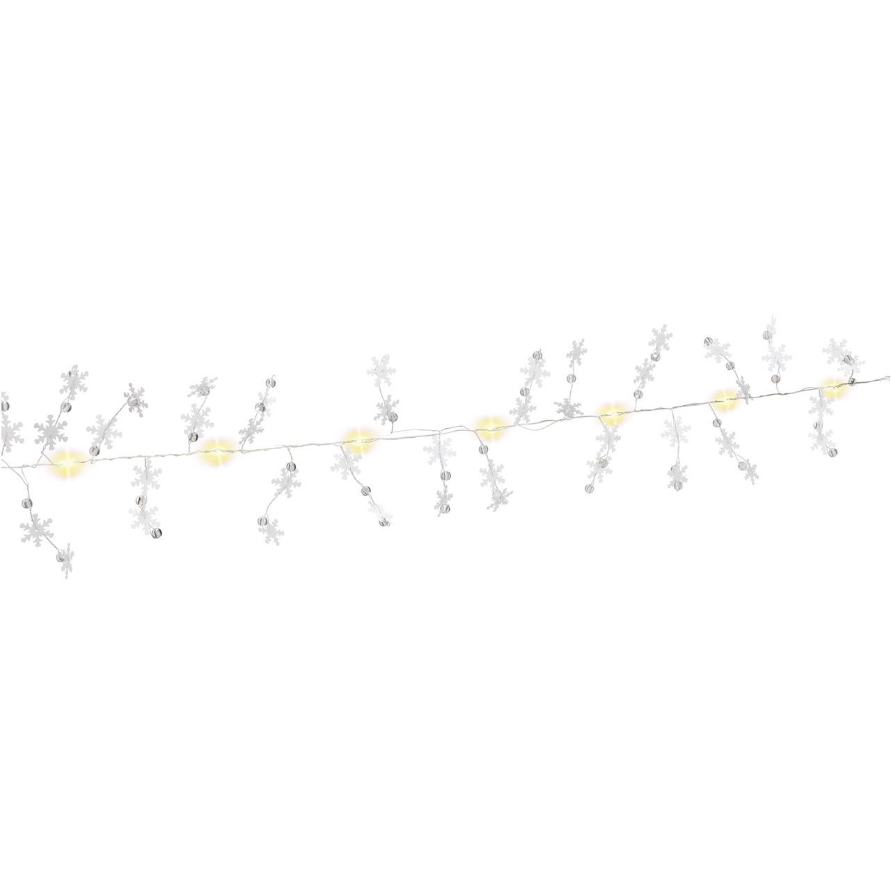 Lichterkette - LED-Weihnachtsbeleuchtung für den Innenbereich - 10 Lichter - 1,3 Meter - warmweiß - 2x AA