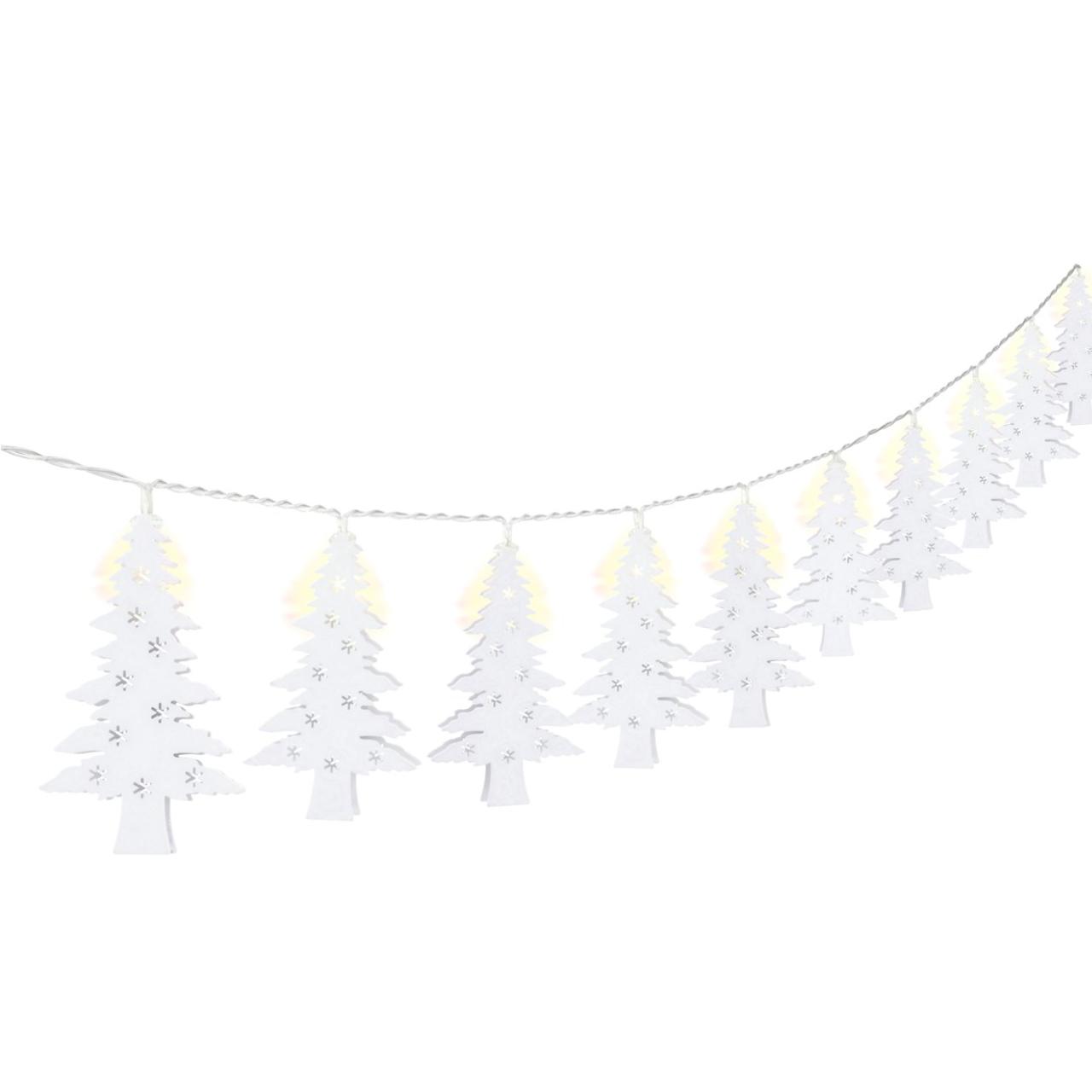 Lichterkette - LED-Weihnachtsbeleuchtung für den Innenbereich - 10 Lichter - 1,3 Meter - warmweiß - 2x AA