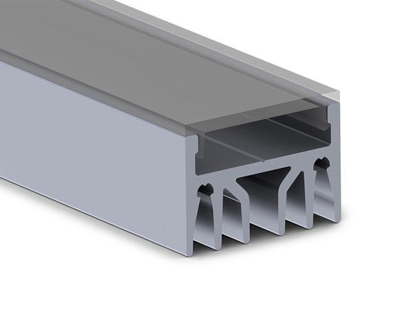 HOCHLEISTUNGSPROFIL FÜR LED STRIP - 2 m - SILBER - PREMIUM QUALITÄT - LEDsON