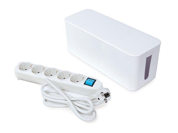 5-FACH STECKDOSE MIT KABELBOX - SCHUKO - Perel
