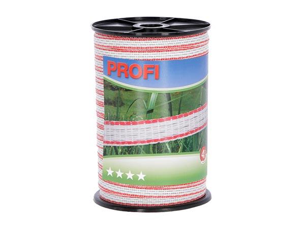 Profi-Zaunband 12mm, 4x0,30 TriC, 200m, weiß/rot - Corral