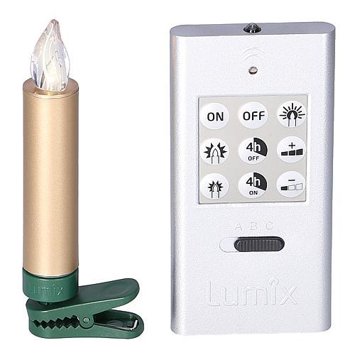 Kerzenlampe - LED-Weihnachtsbeleuchtung innen - 12 Lichter - warmweiß - 12x AAA