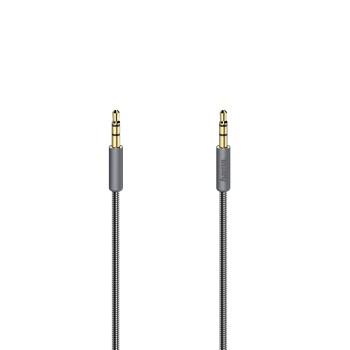 Audiokabel Elite, 3,5 mm Klinken st. - St., Metall, vergoldet, 0,75 m - Hama