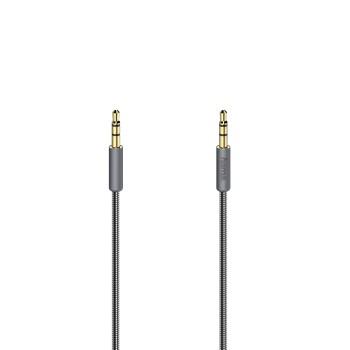 Audiokabel Elite, 3,5 mm Klinken st. - St., Metall, vergoldet, 0,75 m - Hama
