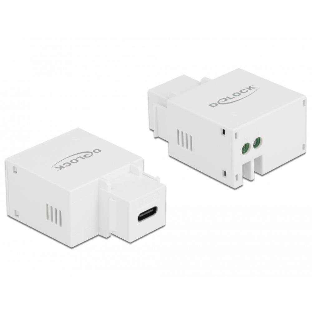Delock Keystone-Modul mit USB Typ-C™-Ladekontakt und 2,1 A mit