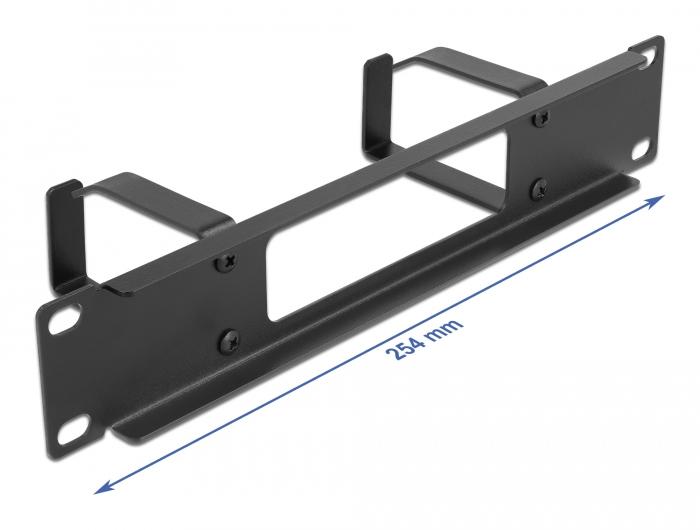 Delock 10″ Kabelmanagement-Patchpanel mit Öffnung und 2 Haltern 1 U - Delock