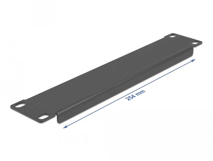 Delock 10″ Netzwerkschrank-Blindabdeckung 1 HE schwarz - Delock