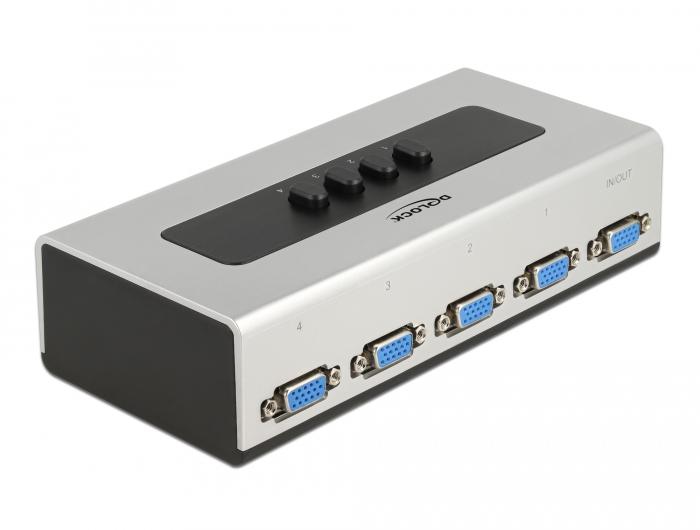 Delock Switch VGA 4-Port manuell bidirektional - Delock