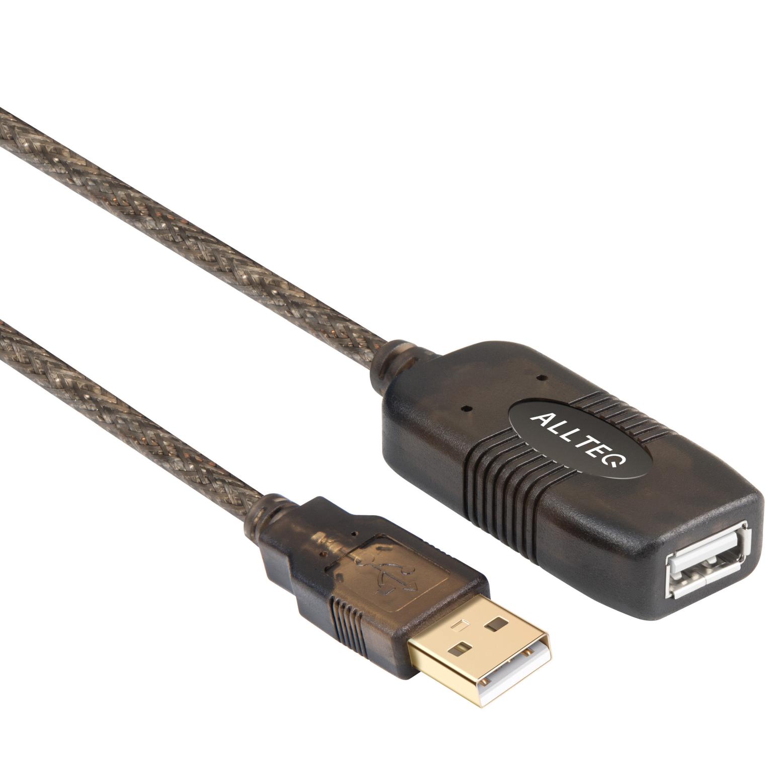 USB 2.0-Winkelverlängerung 0,5m, zur Verringerung der Einbautiefe