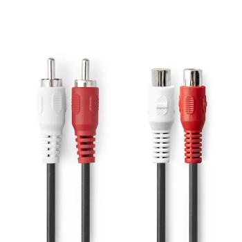 Stereo-Audiokabel 2x RCA Stecker 2x RCA Buchse Vernickelt 10,0 m - Nedis