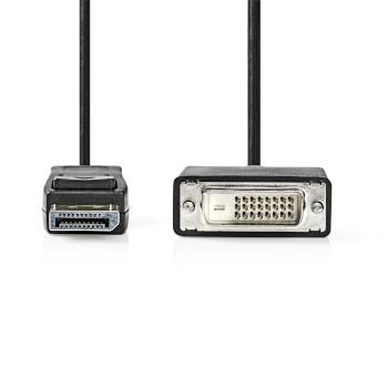 DisplayPort-Kabel DisplayPort Stecker DVI-D 24+1-Pin Stecker 1080p - Nedis
