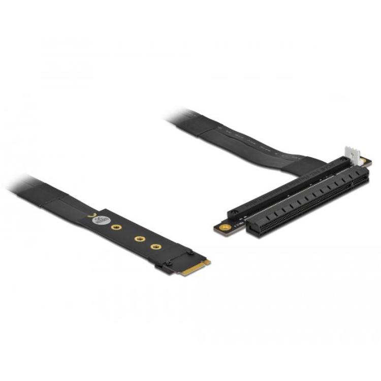 Delock M.2 Key M zu PCIe x16 NVMe Adapter, 20 cm Kabel - Delock