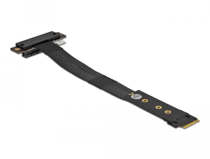 Delock M.2 Key M auf PCIe x4 NVMe Adapter rechtwinklig mit 20 cm Kabel - Delock