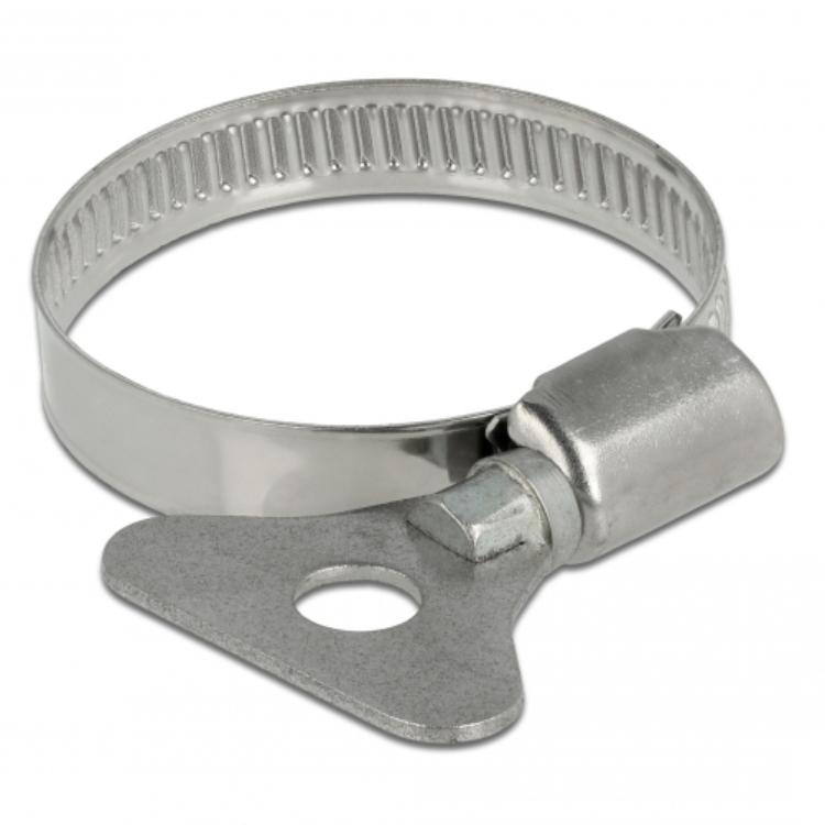 Delock Schlauchschelle mit Flügelmutter 25 - 40 mm 10 Stück Metall - Delock