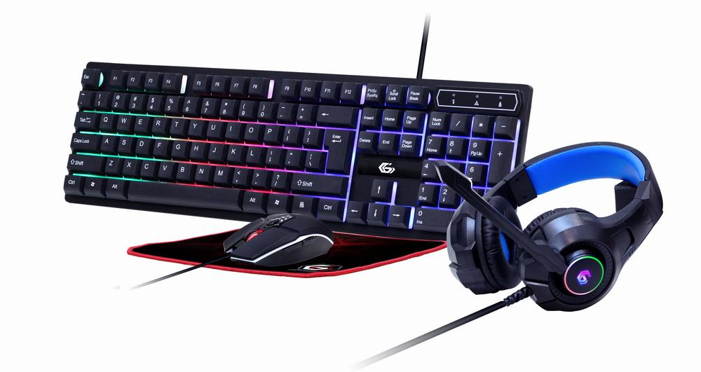 4-in-1 Backlight-Gaming-Kit 'Ghost', US-Layout - GMB Gaming