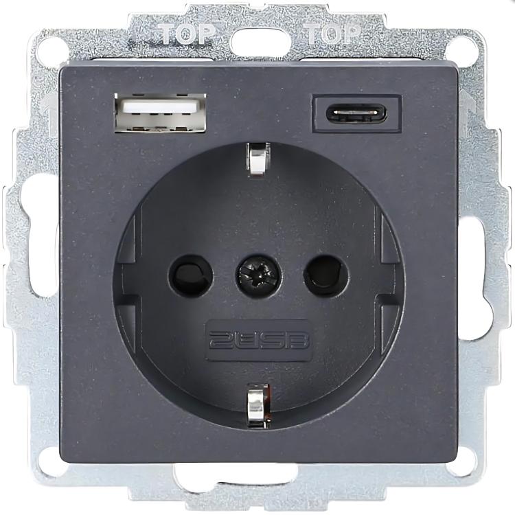 Versenkte Steckdose mit USB - 2USB