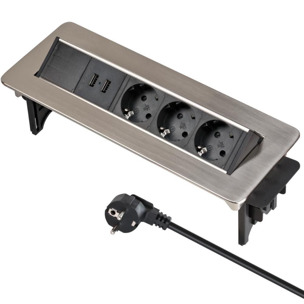 Brennenstuhl Indesk Power 3fach + 2x USB - 1396200113