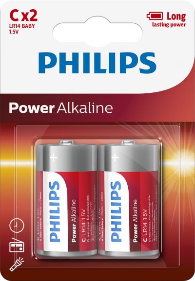 Philips Power Alkaline C/LR14 Blister 2 - Philips