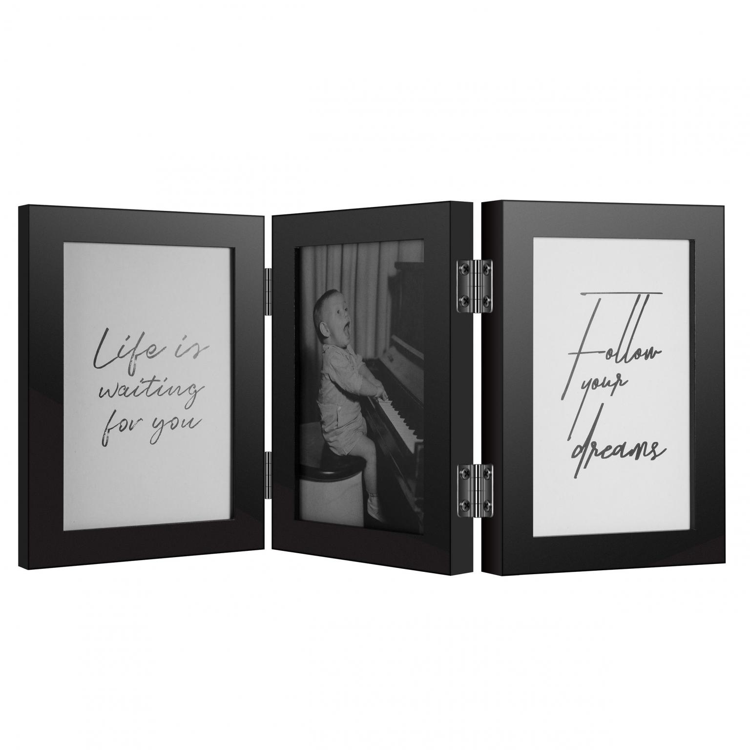 PIANO photoframe 3x 13x18 black - Henzo