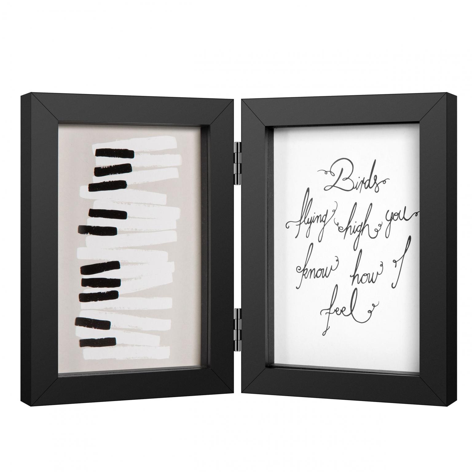 PIANO photoframe 2x 10x15 cm. black - Henzo