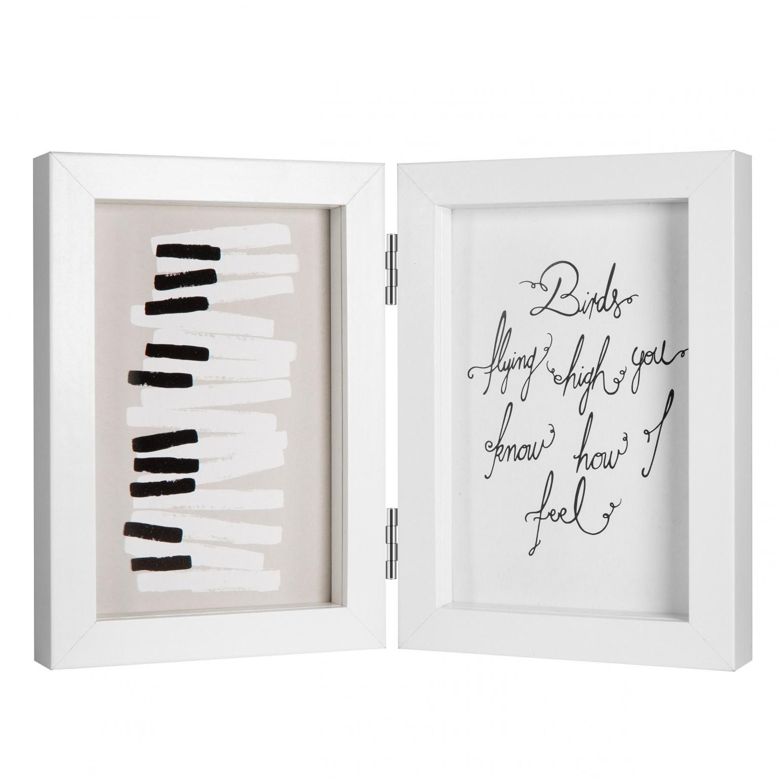 PIANO photoframe 2x 13x18 cm. white - Henzo