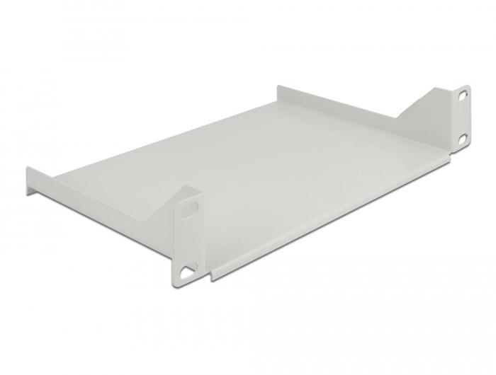 Delock 10″ Ablage für Netzwerk-Rack 1 HE grau - Delock