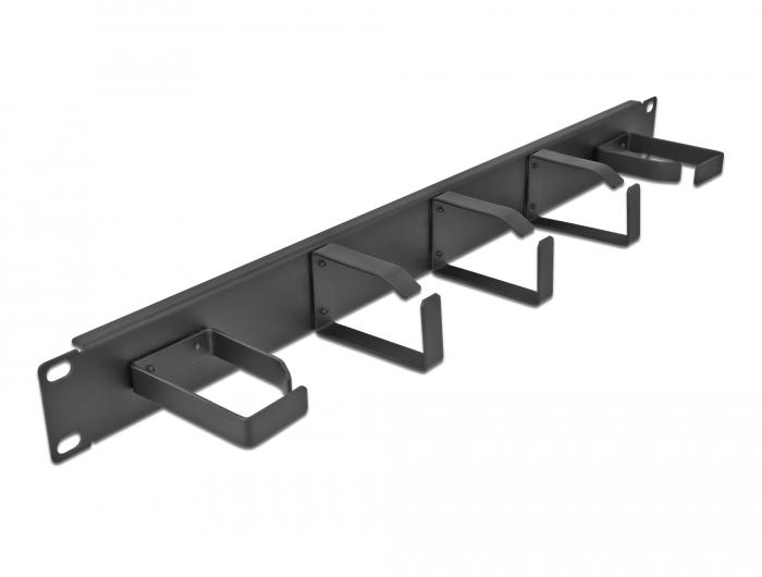 Delock 19″ Patchfeld für Kabelmanagement mit 5 Metallbügeln (2 x horizontal - Delock