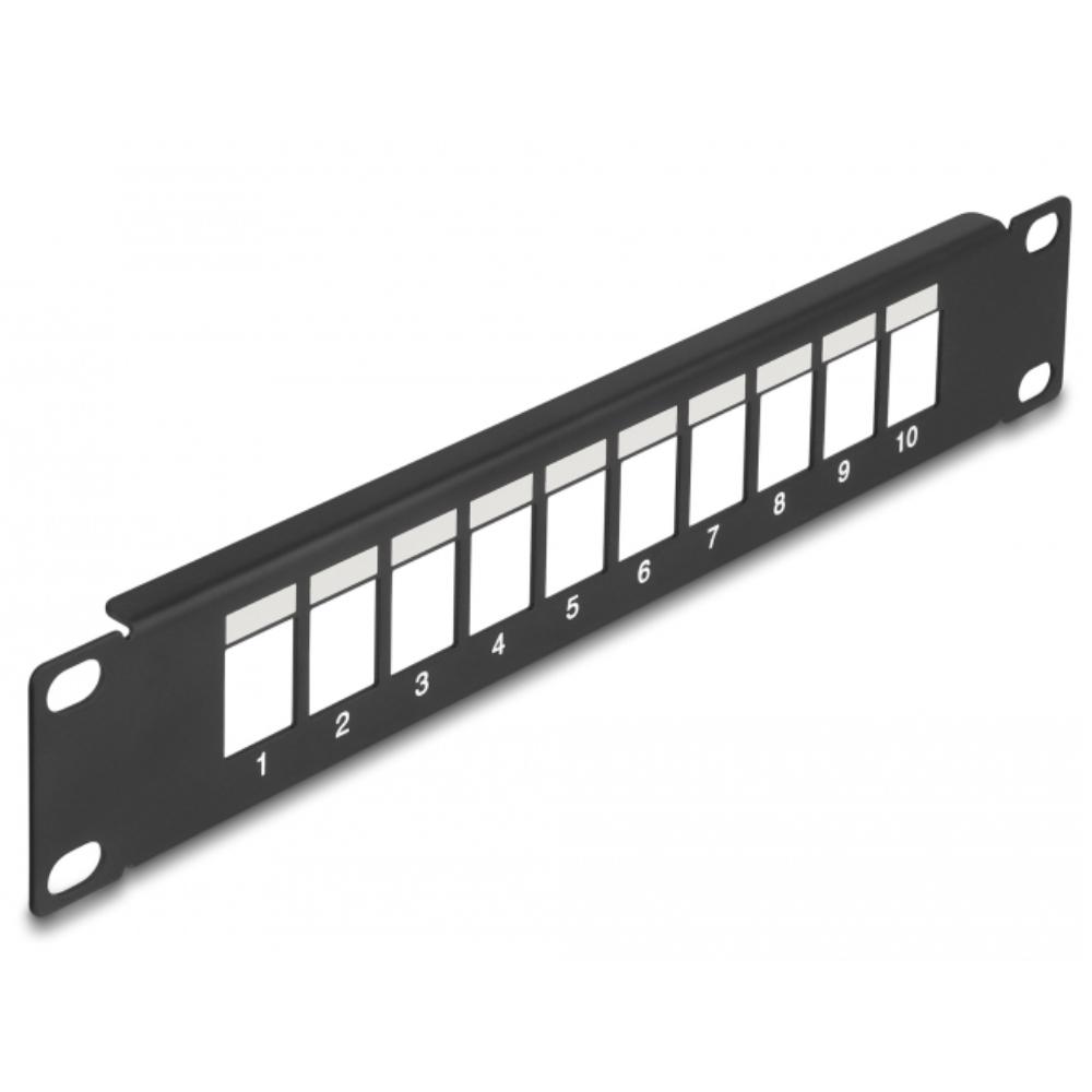 Delock 10″ Keystone Patchpanel 10 Port schwarz