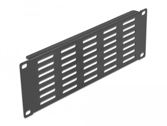 Delock 10″ Netzwerkschrankpaneel mit Belüftungsschlitzen horizontal 2 HE - Delock