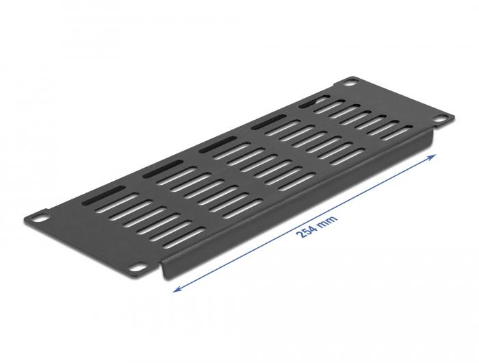 Delock 10″ Netzwerkschrankpaneel mit Belüftungsschlitzen horizontal 2 HE - Delock