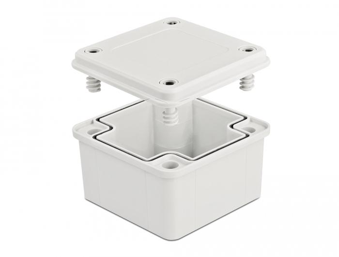 Delock Einbaugehäuse IP65 wasserdicht 96 x 96 x 60 mm grau - Delock