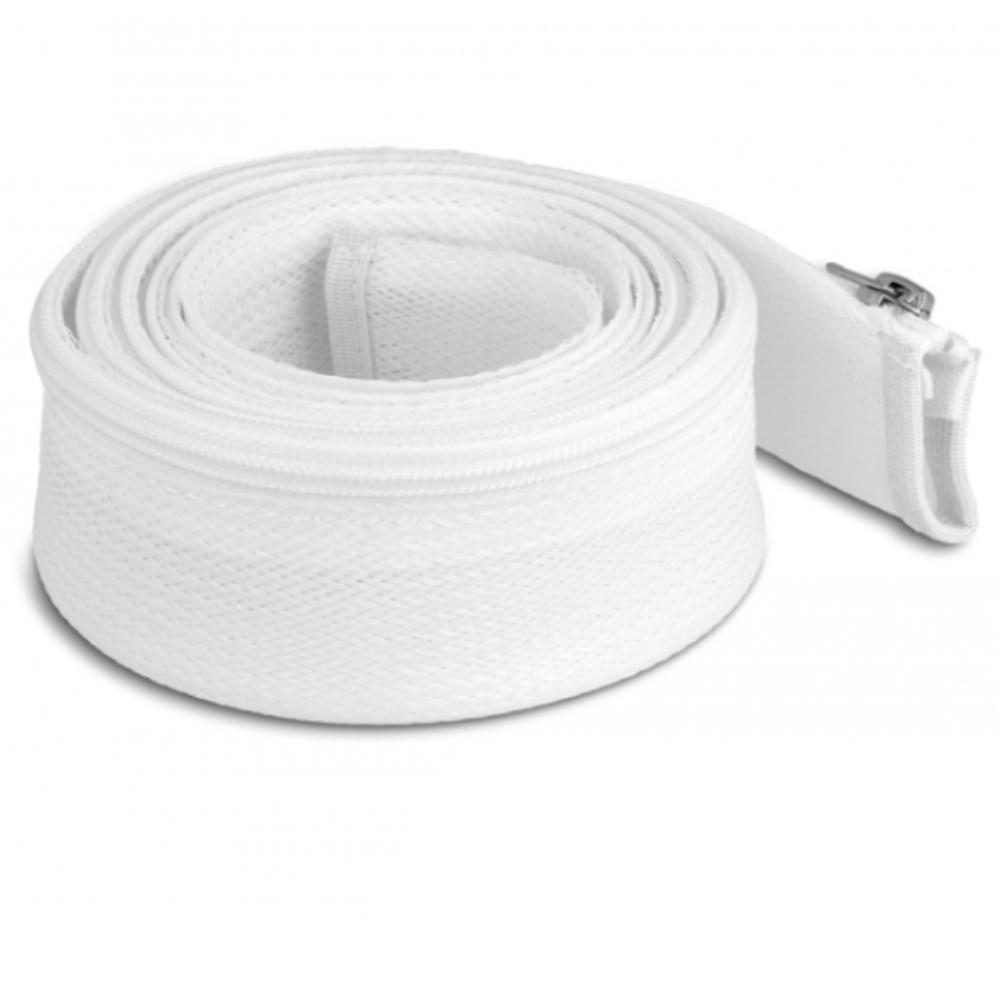 Delock Geflechtschlauch mit Reißverschluss hitzebeständig 2 m x 50 mm we - Delock