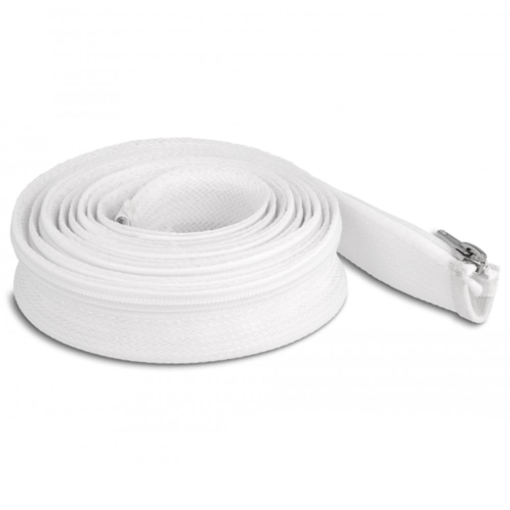 Delock-Schlauch, Reißverschluss, 3 m x 30 mm, weiß - Delock