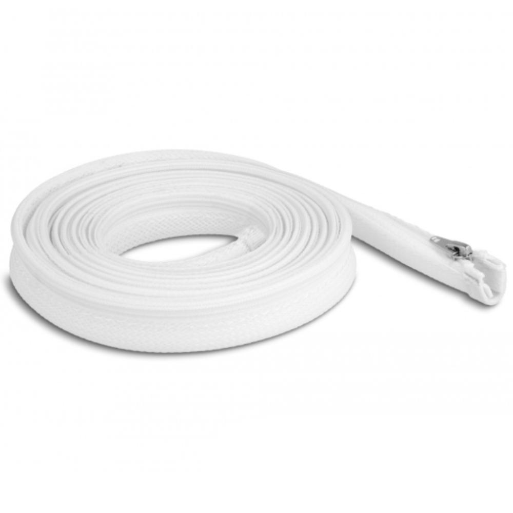 Delock Geflechtschlauch mit Reißverschluss 3 m x 20 mm weiß - Delock