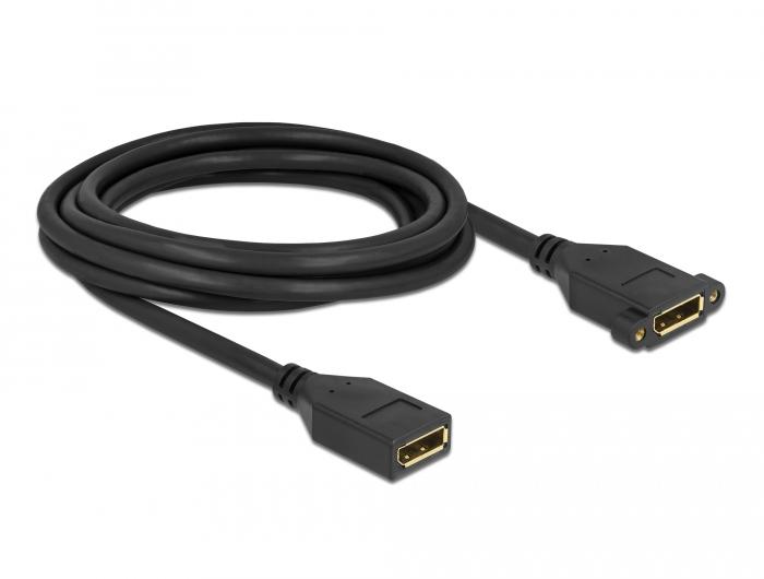Delock DisplayPort 1.2 Kabel weiblich zu weiblich für Installation 4K 60 Hz 3 m - Delock