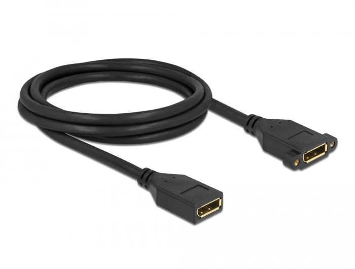 Delock DisplayPort 1.2 Kabel weiblich auf weiblich für Installation 4K 60 Hz 2 m - Delock