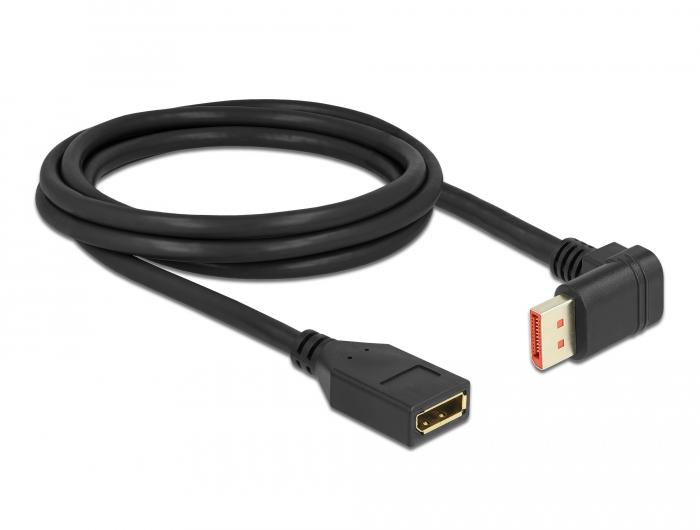 Delock DisplayPort Verlängerungskabel männlich 90 schräg nach unten auf Buc - Delock