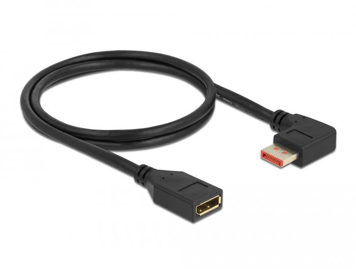 Delock DisplayPort Verlängerungskabel, Stecker 90 rechtwinklig auf Buchse - Delock