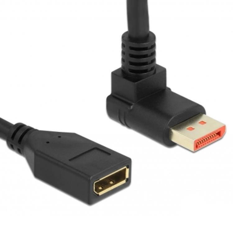 Delock DisplayPort Verlängerungsstecker 90 oben schräg zum Umbuchen - Delock