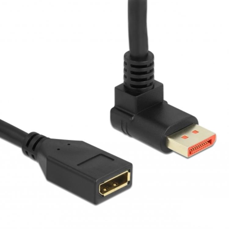 Delock DisplayPort Verlängerungsstecker 90 oben schräg zum Umbuchen - Delock