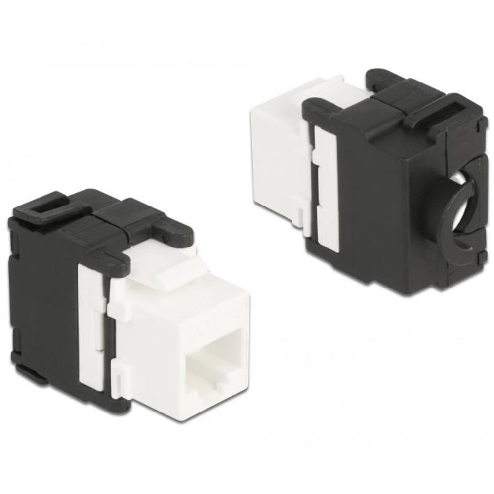 Delock Keystone Modul RJ45 Buchse zu LSA Cat.6A 180 werkzeugfrei - Delock
