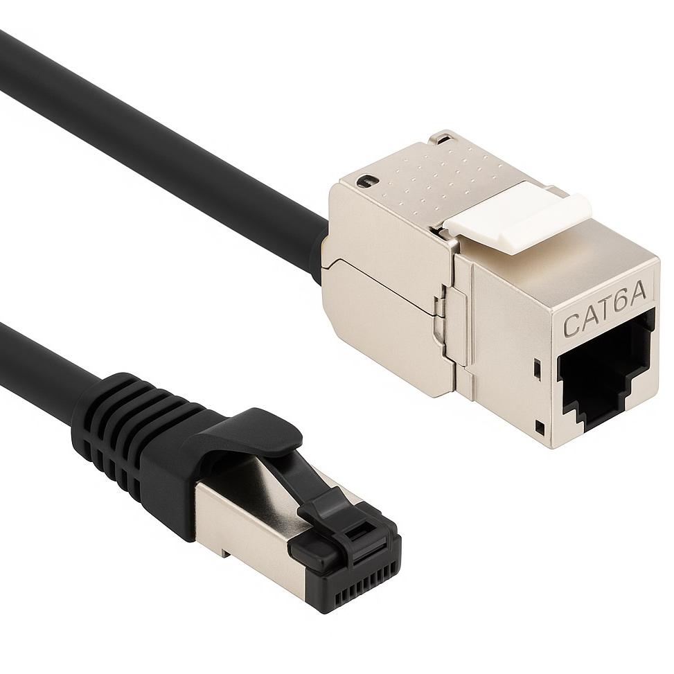 S/FTP Cat 6a Keystone-Verlängerungskabel