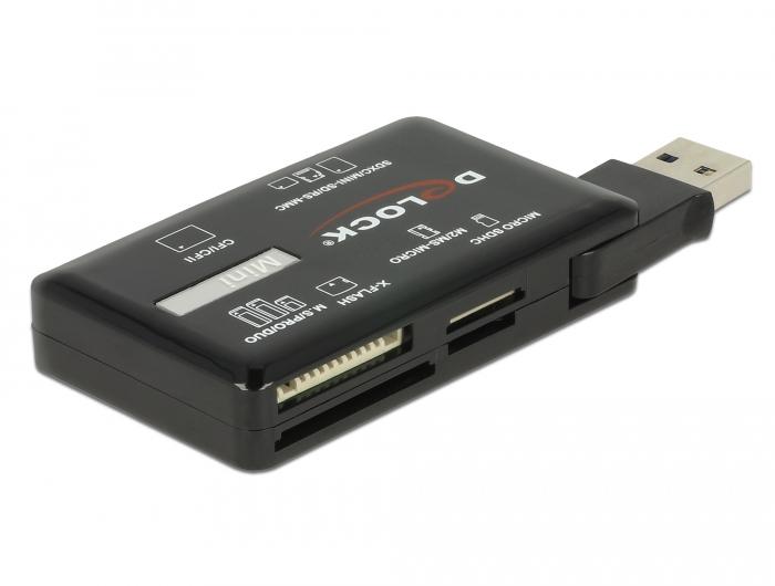 Delock SuperSpeed USB-Kartenleser für CF / SD / Micro SD / MS / M2 / xD S - Delock