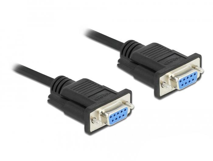 Delock serielle Kabel RS-232 D-Sub 9 Buchse auf Buchse Nullmodem mit schmalem - Delock
